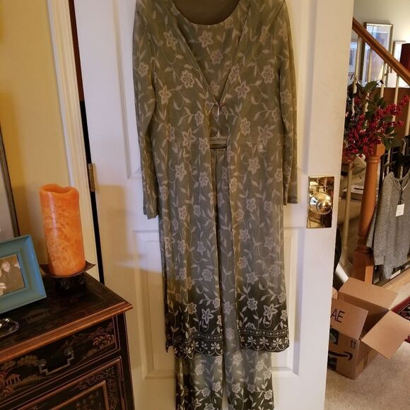 80'S DRESSY VINTAGE ENSEMBLE W/ GOLD ACCENTS - Picture 5 of 7